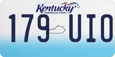 KY license plate 179UIO