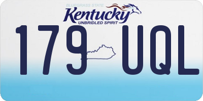 KY license plate 179UQL