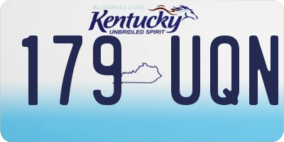 KY license plate 179UQN