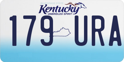 KY license plate 179URA
