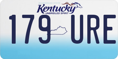 KY license plate 179URE