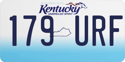 KY license plate 179URF