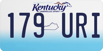 KY license plate 179URI