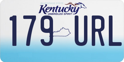 KY license plate 179URL