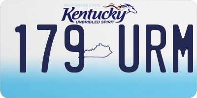 KY license plate 179URM
