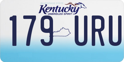 KY license plate 179URU