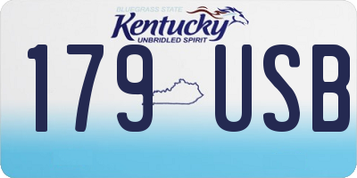 KY license plate 179USB
