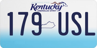 KY license plate 179USL