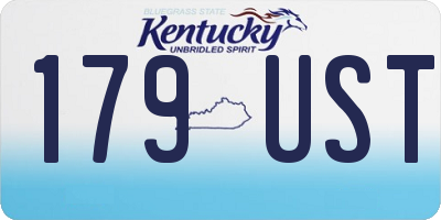 KY license plate 179UST
