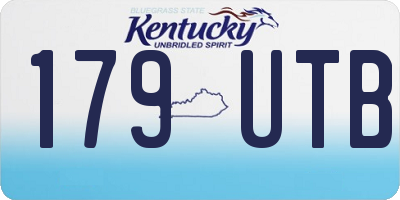 KY license plate 179UTB
