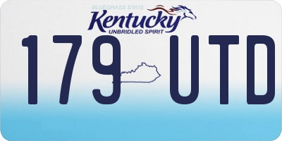 KY license plate 179UTD