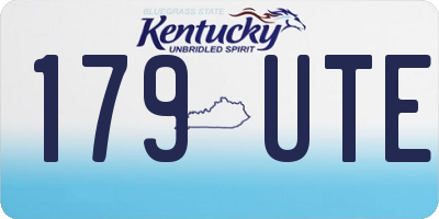 KY license plate 179UTE