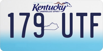 KY license plate 179UTF