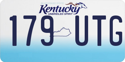 KY license plate 179UTG
