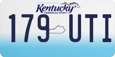 KY license plate 179UTI