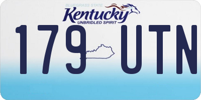 KY license plate 179UTN