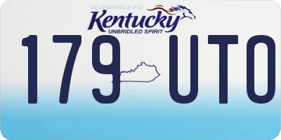 KY license plate 179UTO