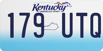 KY license plate 179UTQ