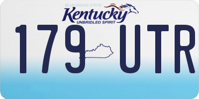 KY license plate 179UTR