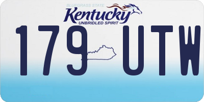 KY license plate 179UTW