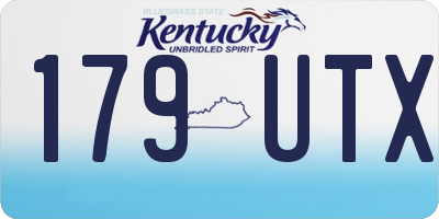 KY license plate 179UTX