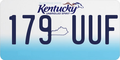 KY license plate 179UUF