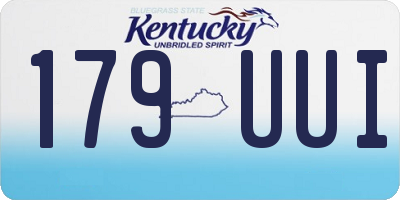 KY license plate 179UUI