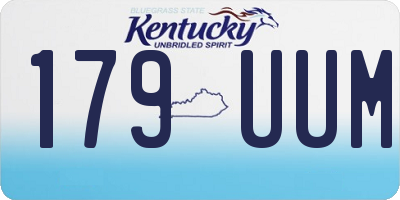 KY license plate 179UUM