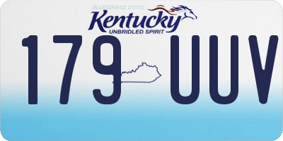 KY license plate 179UUV