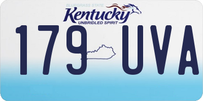 KY license plate 179UVA