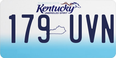 KY license plate 179UVN