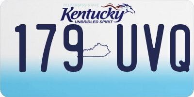 KY license plate 179UVQ