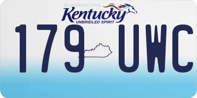 KY license plate 179UWC