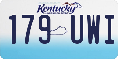 KY license plate 179UWI