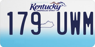 KY license plate 179UWM