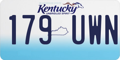 KY license plate 179UWN