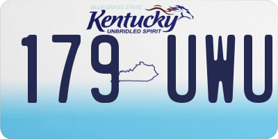 KY license plate 179UWU
