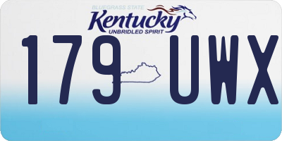 KY license plate 179UWX