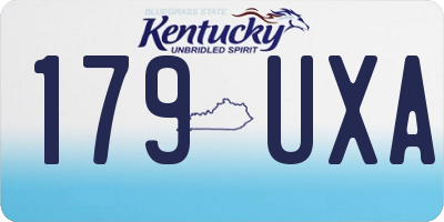KY license plate 179UXA