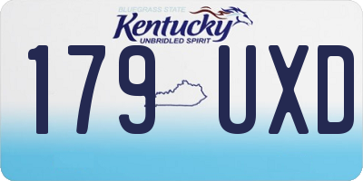 KY license plate 179UXD