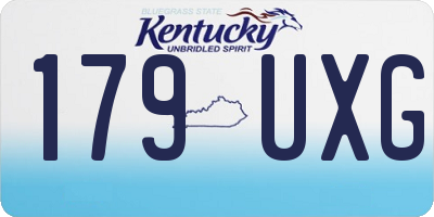 KY license plate 179UXG