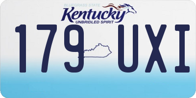 KY license plate 179UXI