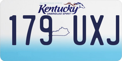 KY license plate 179UXJ