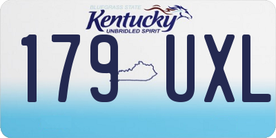 KY license plate 179UXL