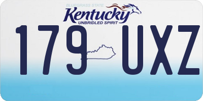 KY license plate 179UXZ