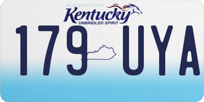 KY license plate 179UYA