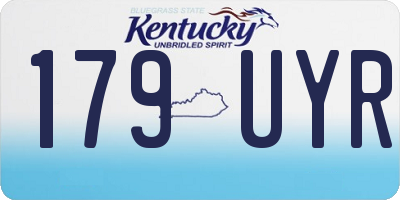 KY license plate 179UYR