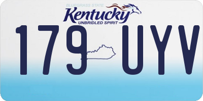 KY license plate 179UYV