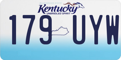 KY license plate 179UYW