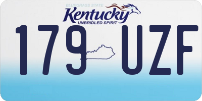 KY license plate 179UZF